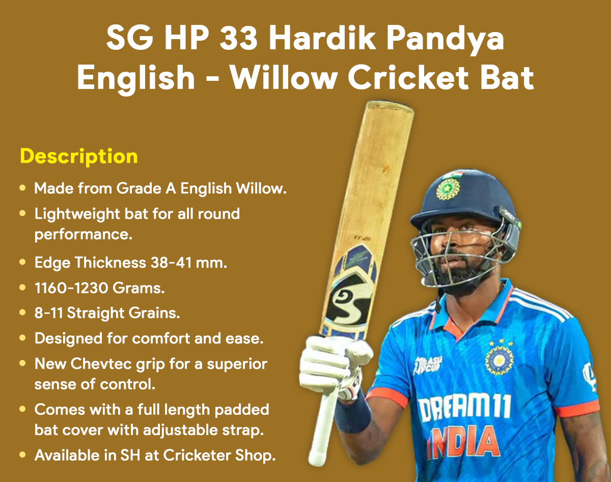 Key Features of Hardik Pandya’s Bat