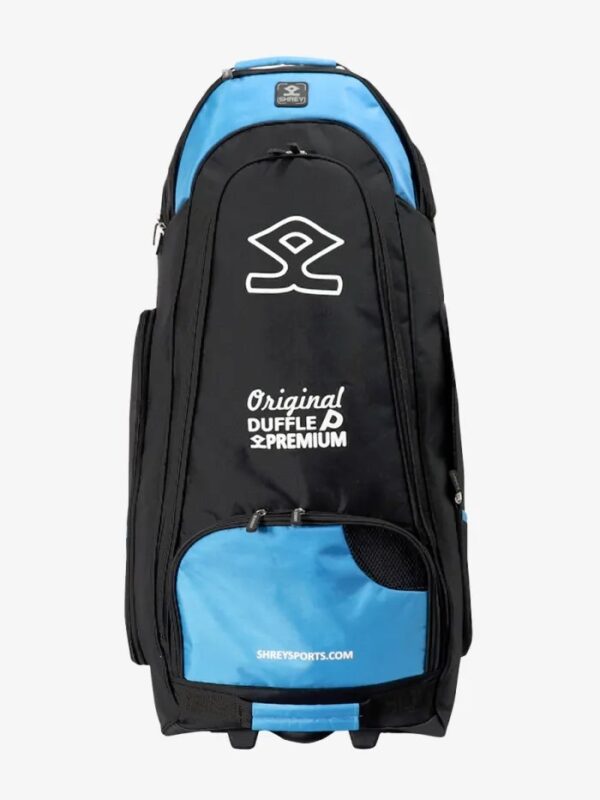 Shrey Pro Premium Duffle Kit Bag (Black/Blue)