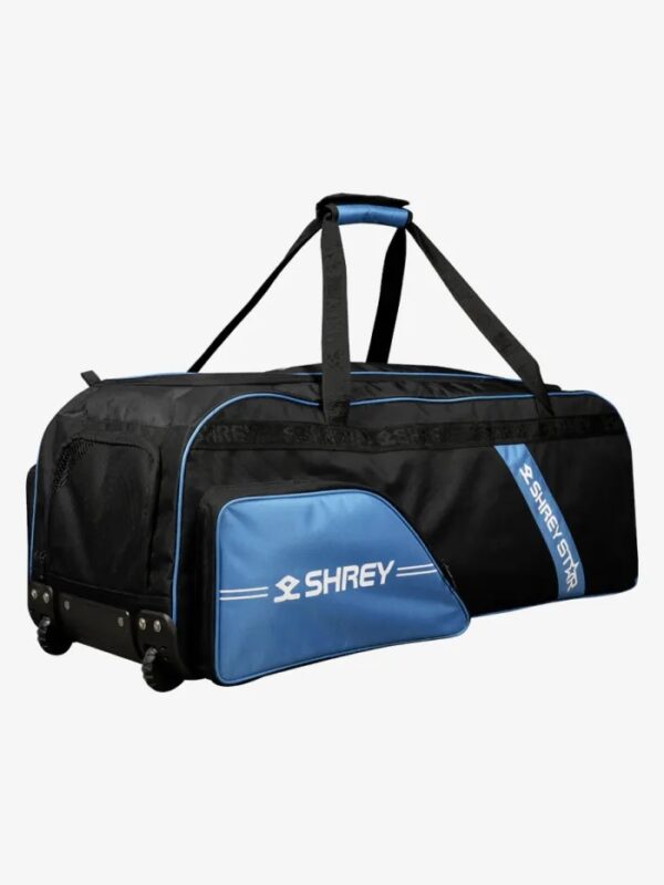 Buy Shrey Star Wheelie 2.0 Kit Bag (Black/Blue) at DP Azad Sports