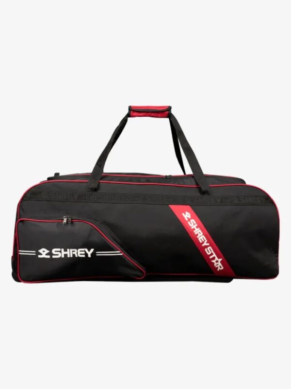 Buy Shrey Star Wheelie 2.0 Kit Bag (Black/Red) at DP Azad Sports!