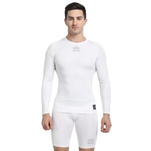 Shrey Intense Compression Long Sleeves T-Shirt (White) – High-Performance Athletic Wear