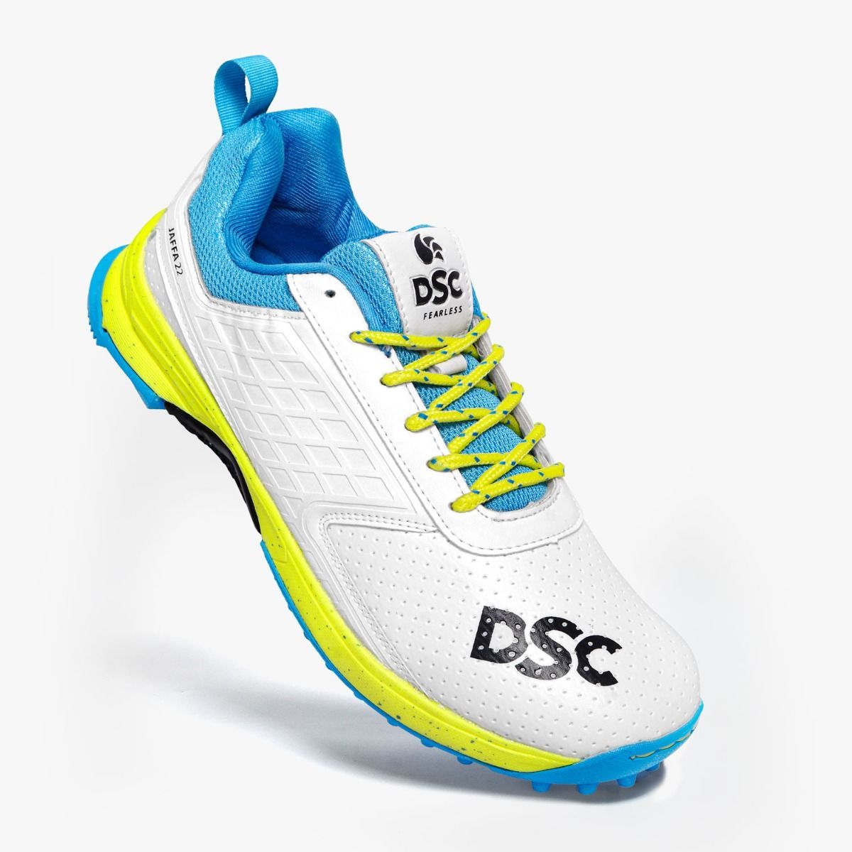 DSC Jaffa 22 Cricket Shoes (White-Lime)