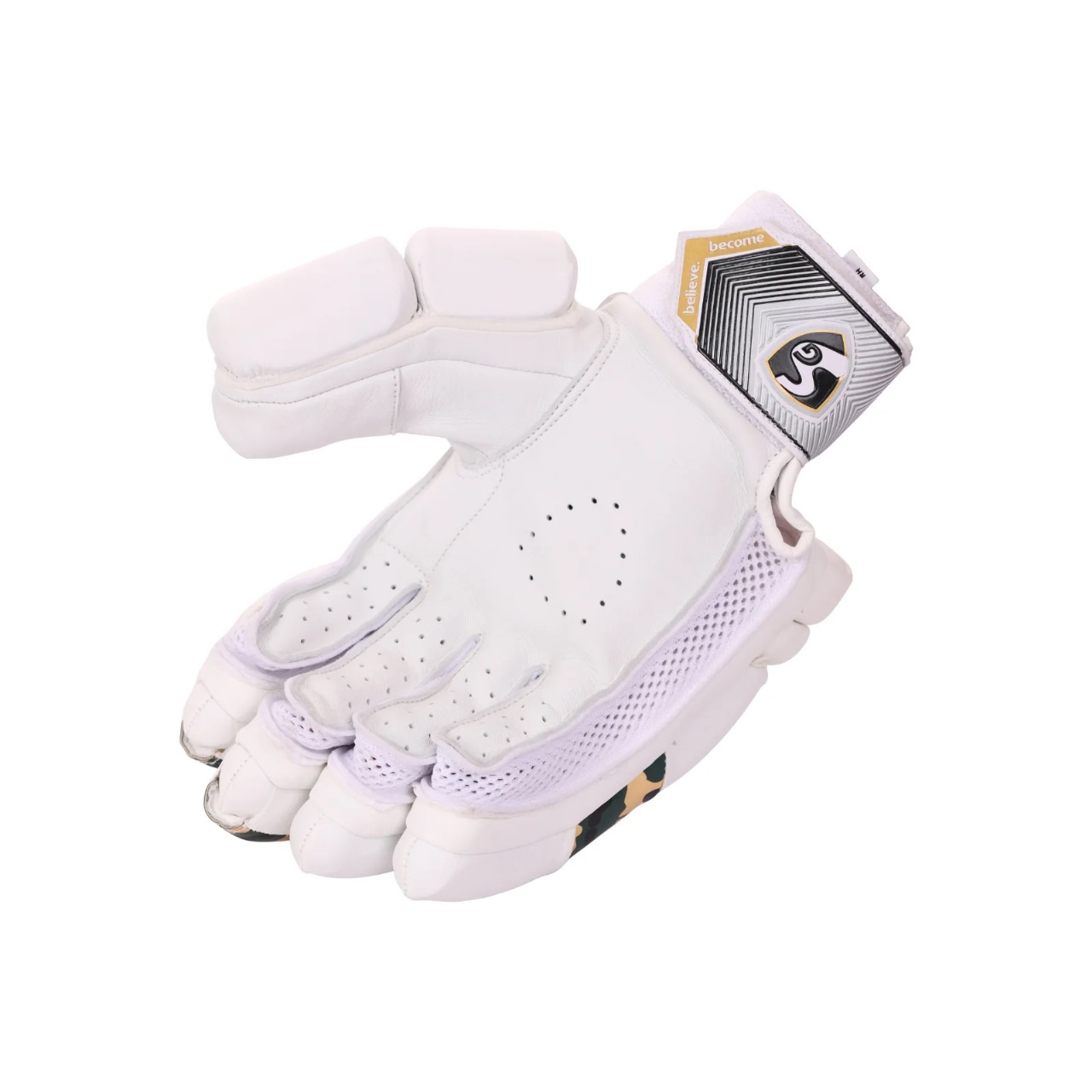 SG HP 33 White/Golden Batting Gloves- Hardik Pandya Series
