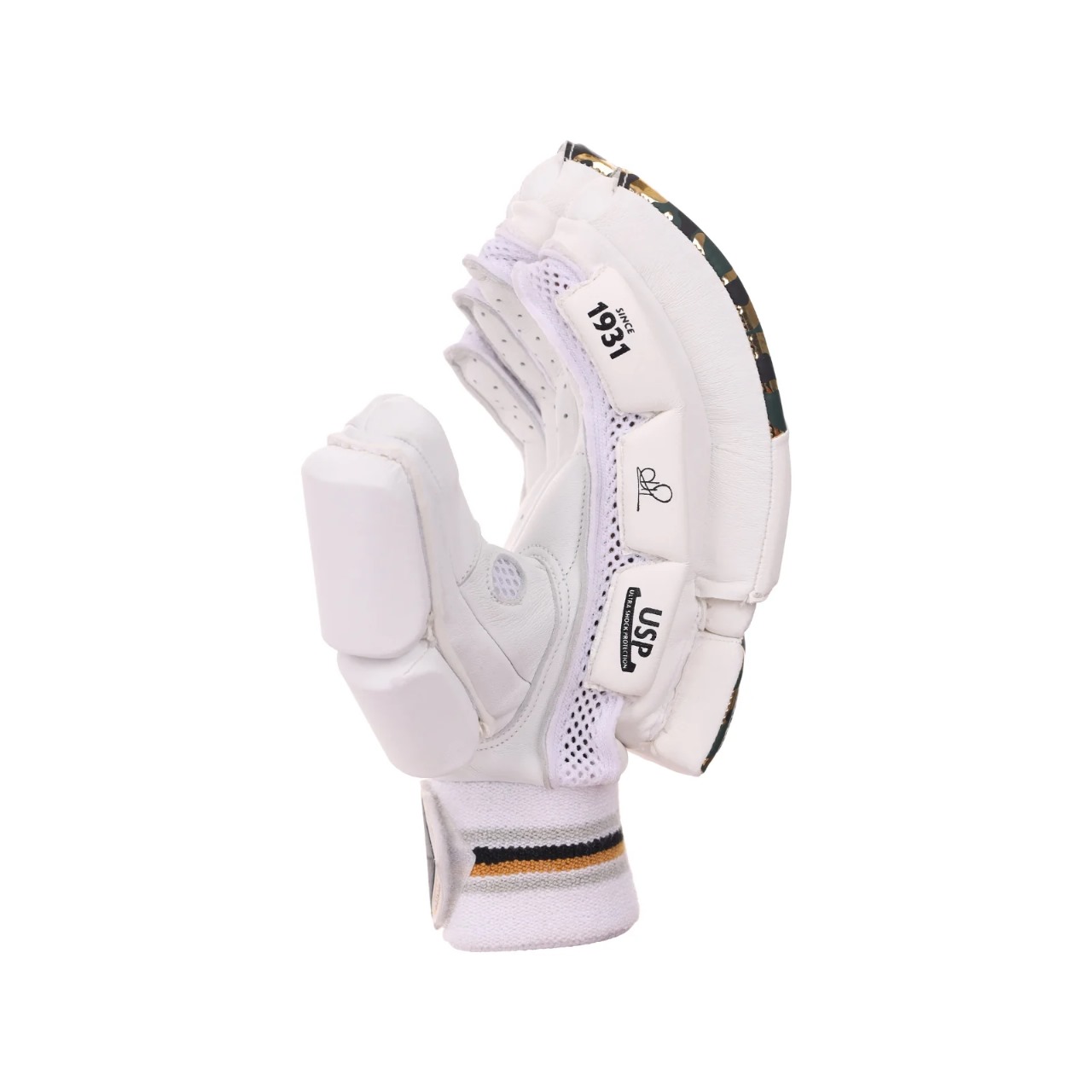 SG HP 33 White/Golden Batting Gloves- Hardik Pandya Series