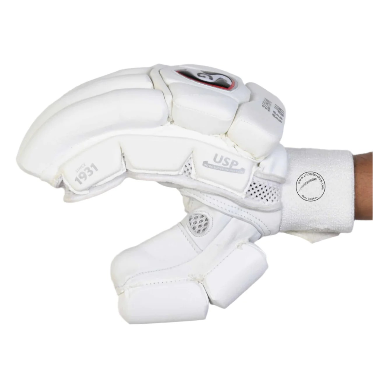 SG HP 33 White Batting Gloves- Hardik Pandya Series
