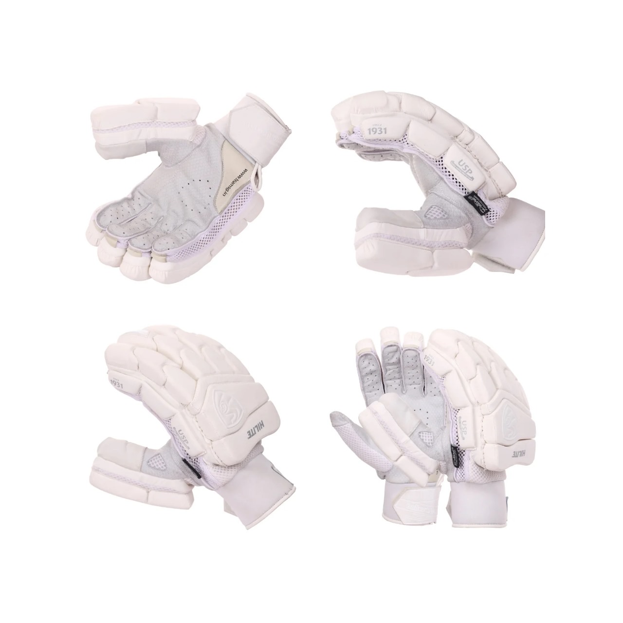SG Hilite White Batting Gloves