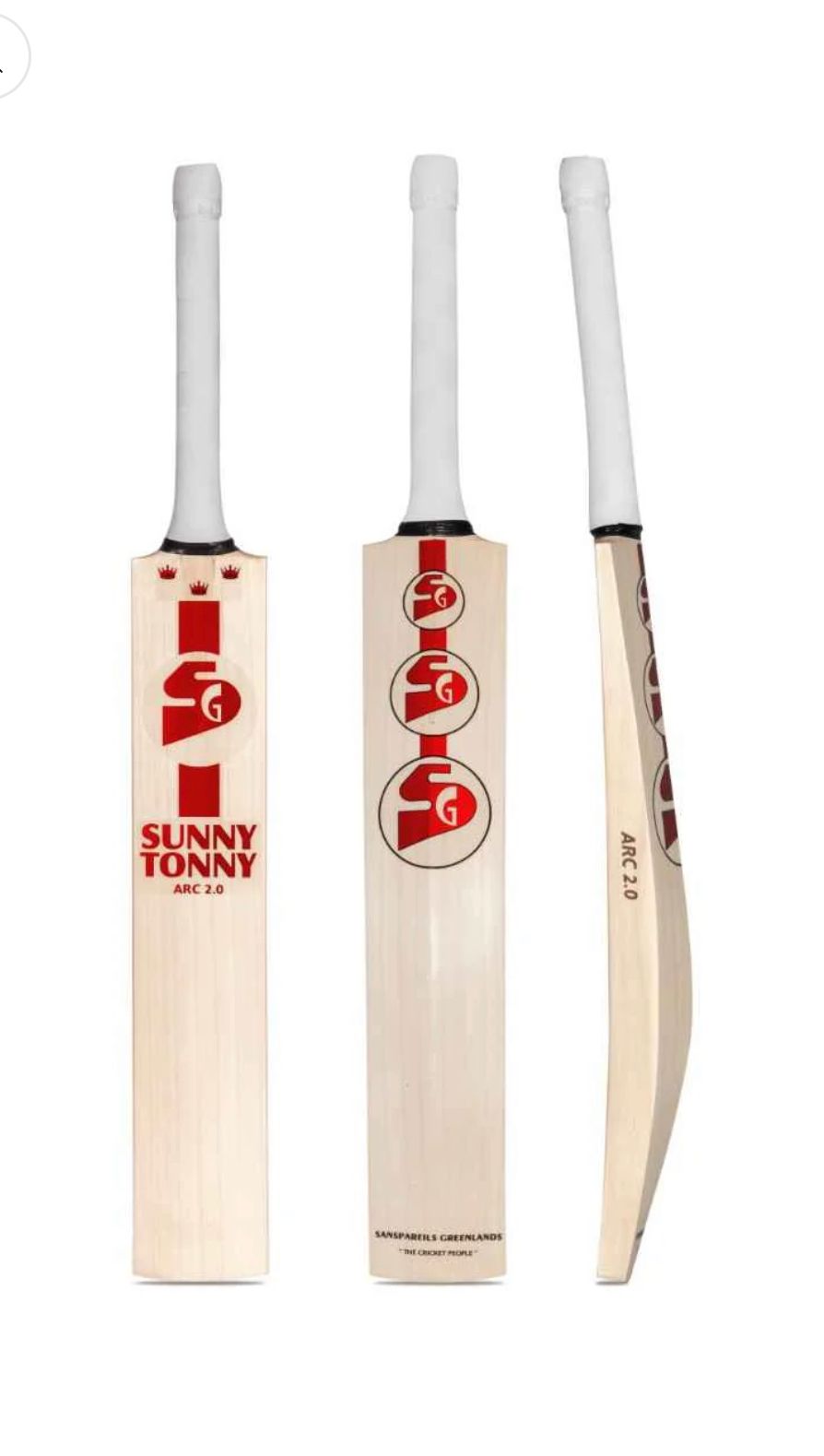 SG Sunny Tonny Arc 2.0 English Willow Bat (Size-SH)