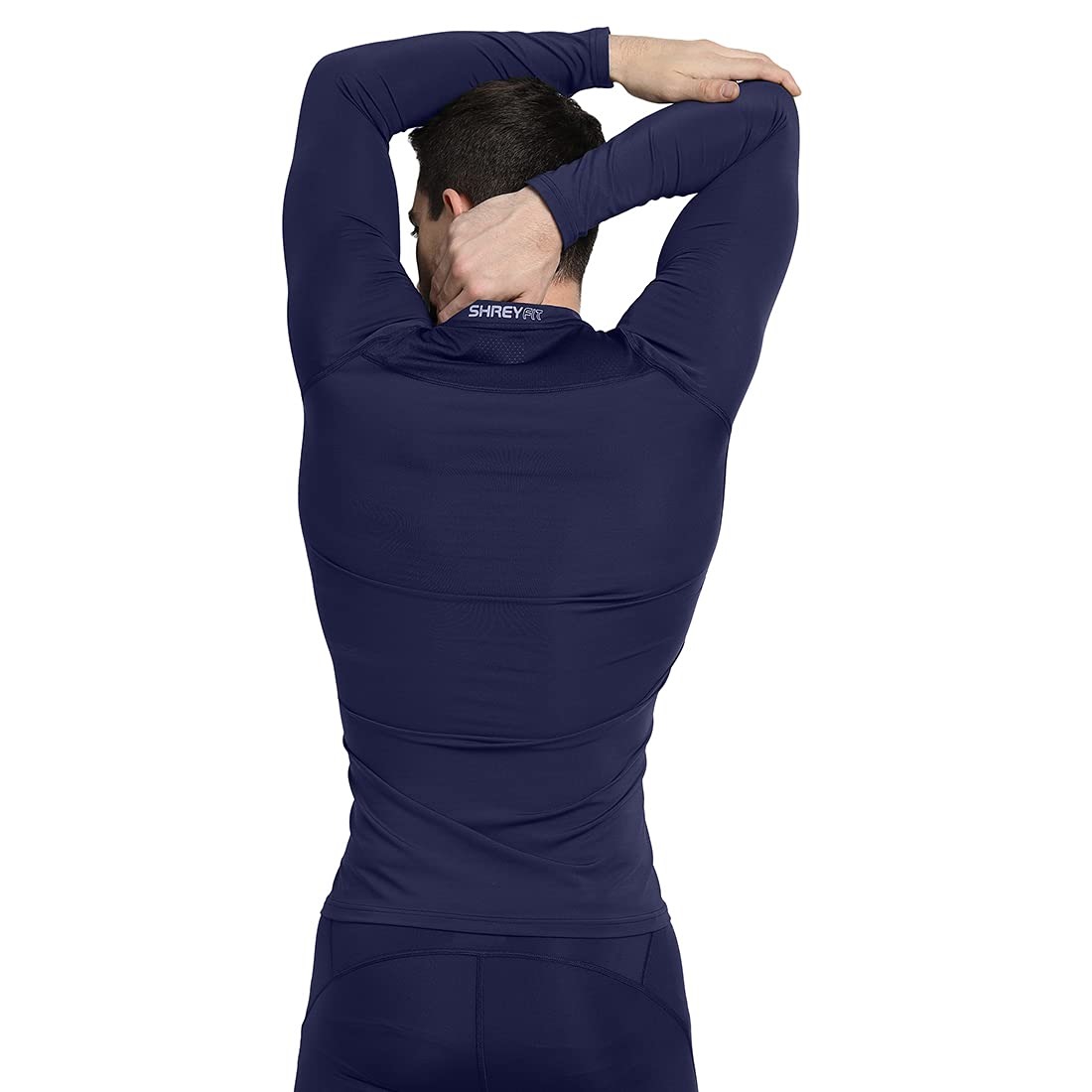 Shrey Intense Compression Long Sleeves T-Shirt (Navy Blue)