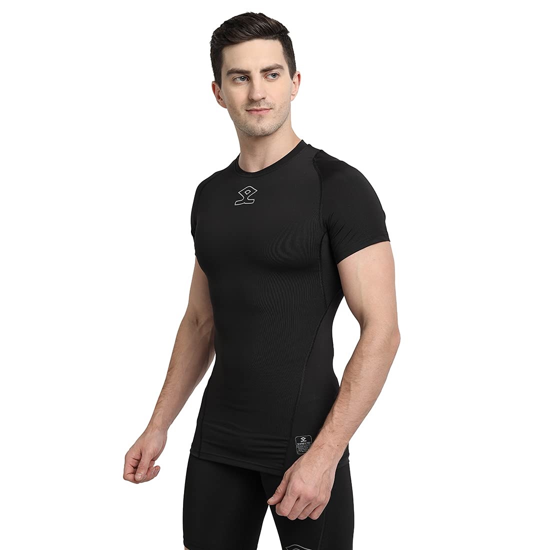Shrey Intense Compression Half Sleeves (Black)