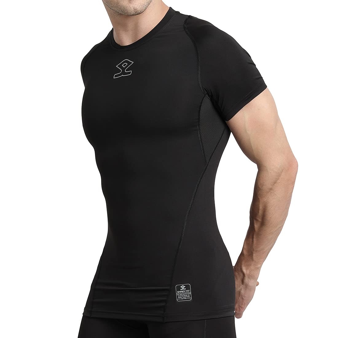 Shrey Intense Compression Half Sleeves (Black)