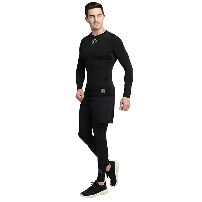 Shrey Intense Compression Long Tights (Black) – Ultimate Support & Performance